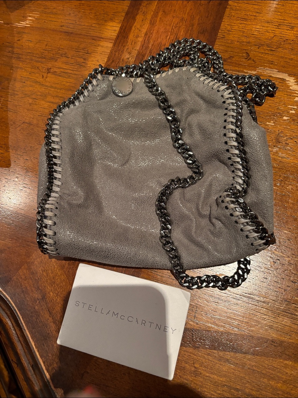 Stella McCartney Grey Falabella Shaggy Deer Chain Tote- NEW! - Picture 3 of 6